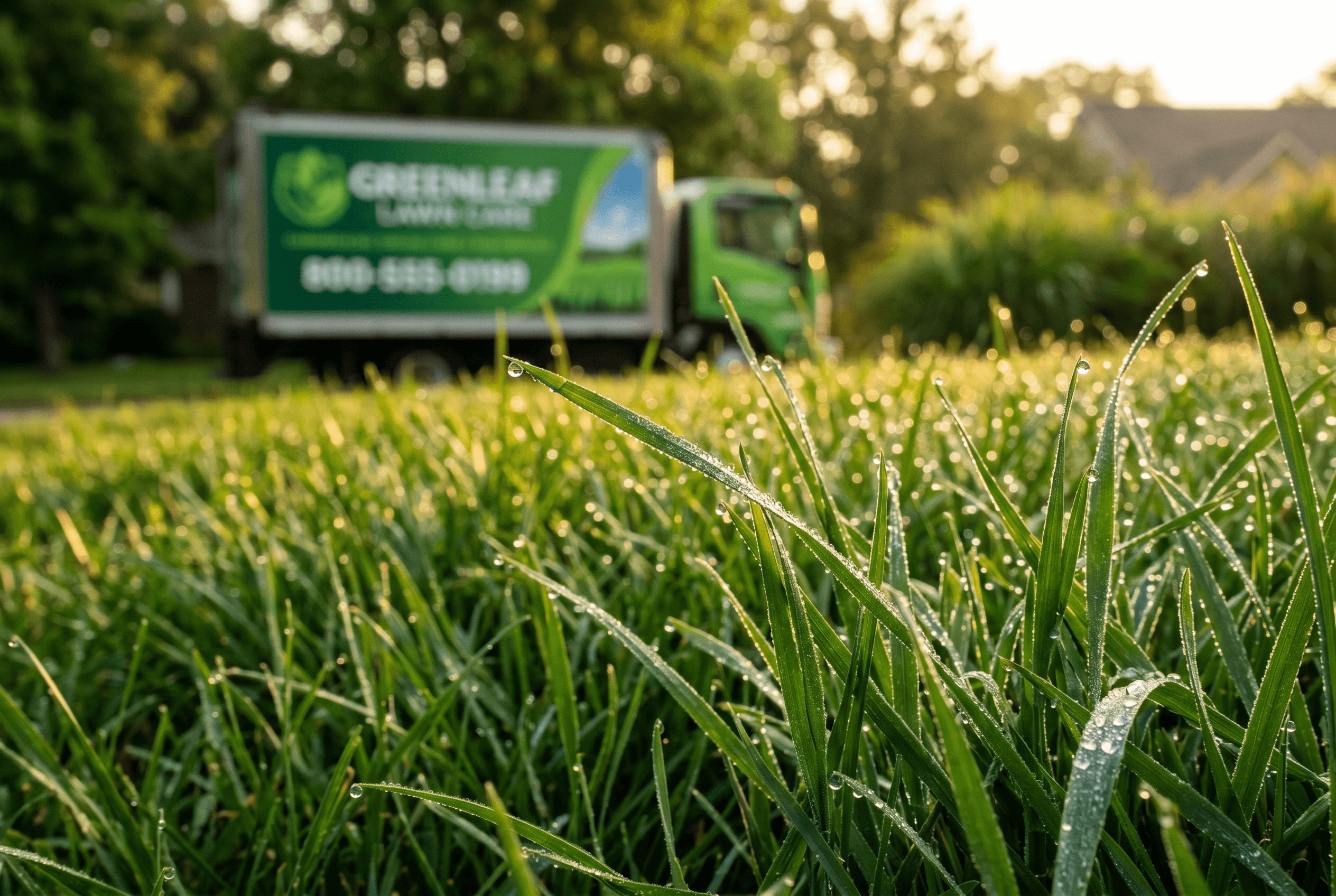 Close-up of a healthy lawn